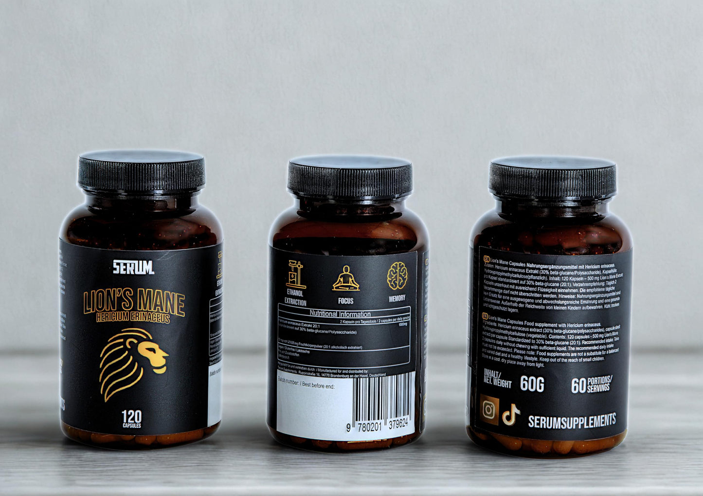 Lion’s Mane Ethanol-Extrakt 20:1 für Fokus & Konzentration